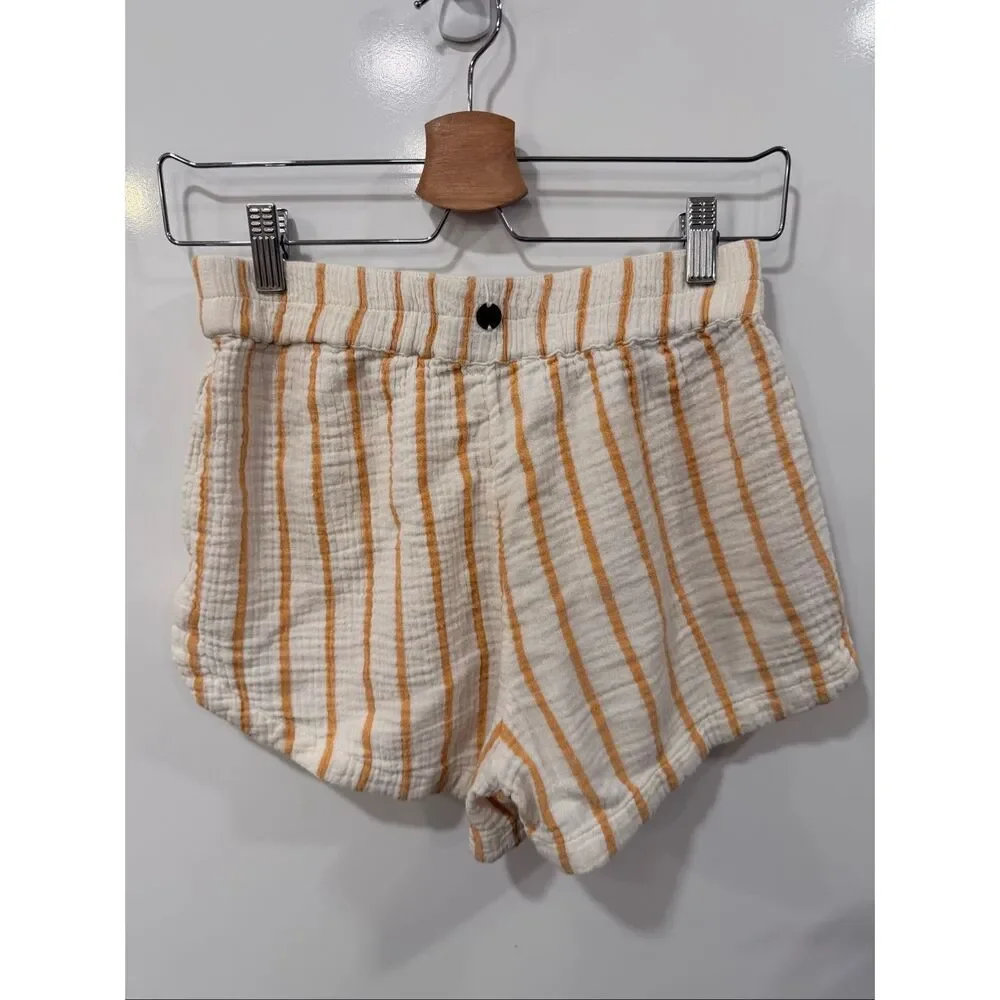 Rip Curl Striped Cotton Matching Set Crop Top Shor